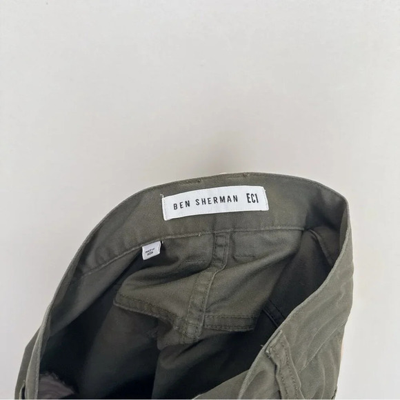 Ben Sherman Mens 38/34 Chino Dark Olive Slim Trouser - Picture 10 of 16